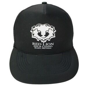 Capital Red Lion Inn & Casino Elko Nevada Trucker Hat OSFA Black Mesh Snapback